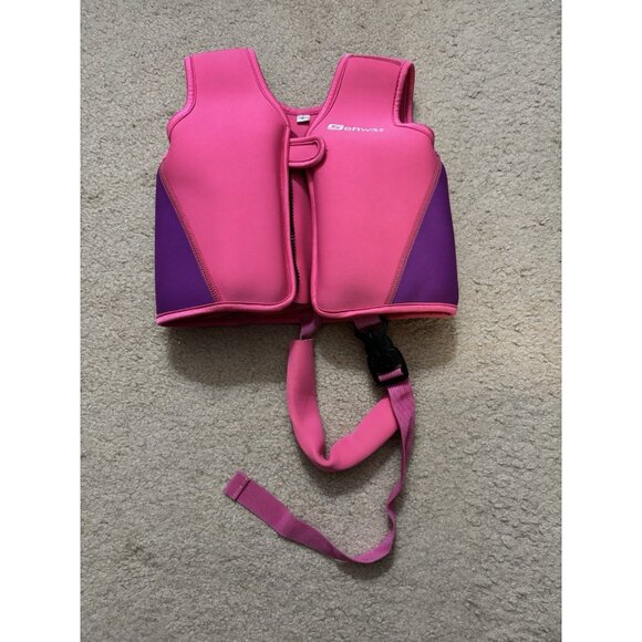 Genwiss Baby Girl Swim Vest Toddler 2 Years Baby Toddler Fit 20-28 lbs Pink - Picture 8 of 10